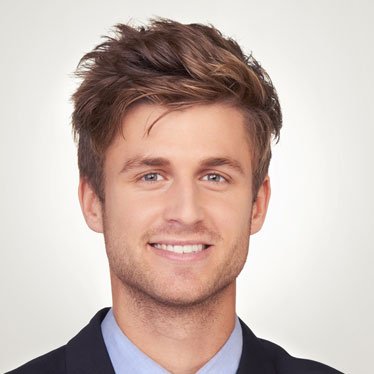 Head shot of white business man smiling